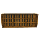 Renava Santorini Outdoor Grey Olefin Fabric and Natural Teak Sofa